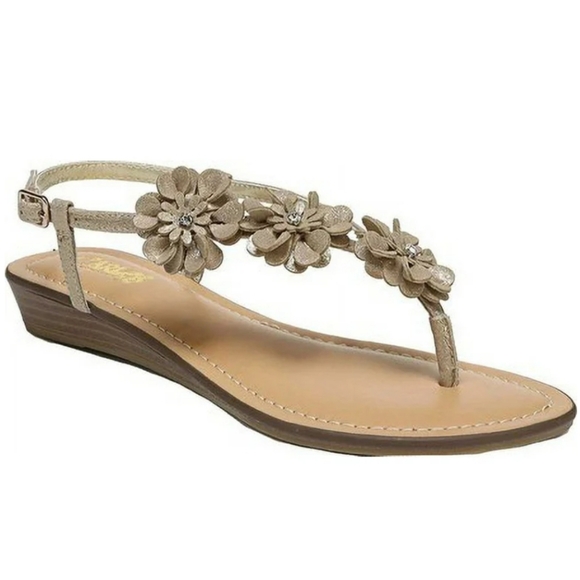 Carlos by Carlos Santana Terrah Floral Embellished Sandals - Picture 1 of 13